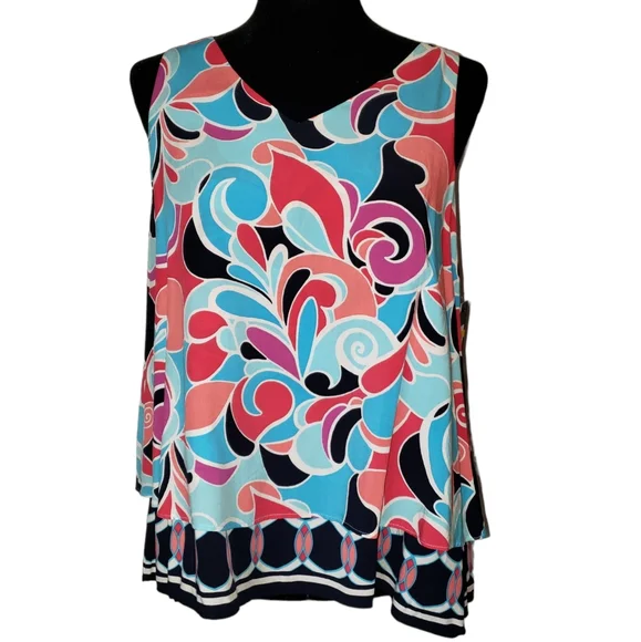 Crown & Ivy, NWT Women's Sleeveless Shirt Medium - Picture 1 of 9